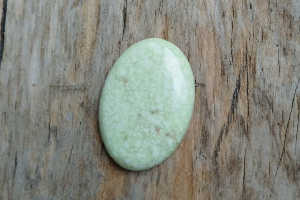Cabochon crisopraz lemon, 41x29x6.5 mm