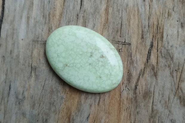 Cabochon crisopraz lemon, 41x29x6.5 mm