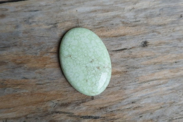 Cabochon crisopraz lemon, 41x29x6.5 mm