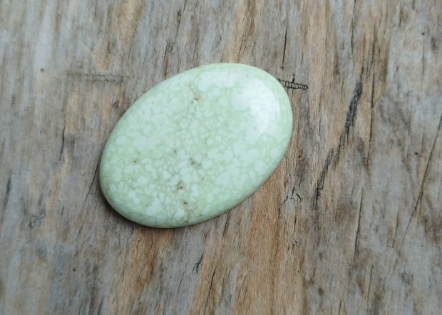 Cabochon crisopraz lemon, 41x29x6.5 mm