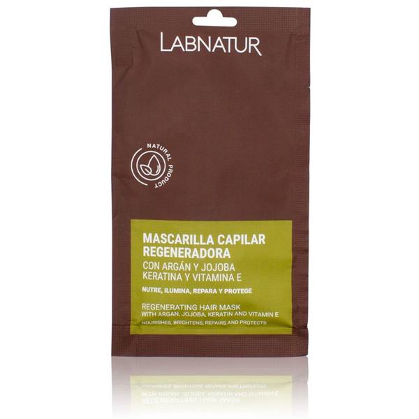 Masca de Par cu Keratina, Argan si Jojoba - LabNatur Regenerating Hair Mask, 20 ml
