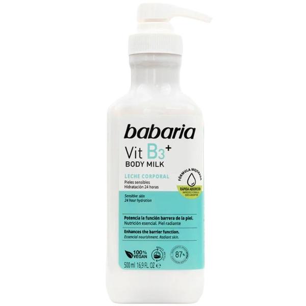 Lapte de Corp cu Vitamina B3 - Babaria Vitamin B3 Body Milk, 500 ml