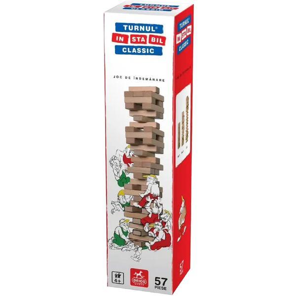 Turnul instabil clasic. Piese din lemn