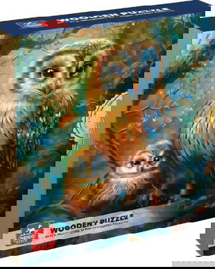 Puzzle lemn 50 piese: Bufnite