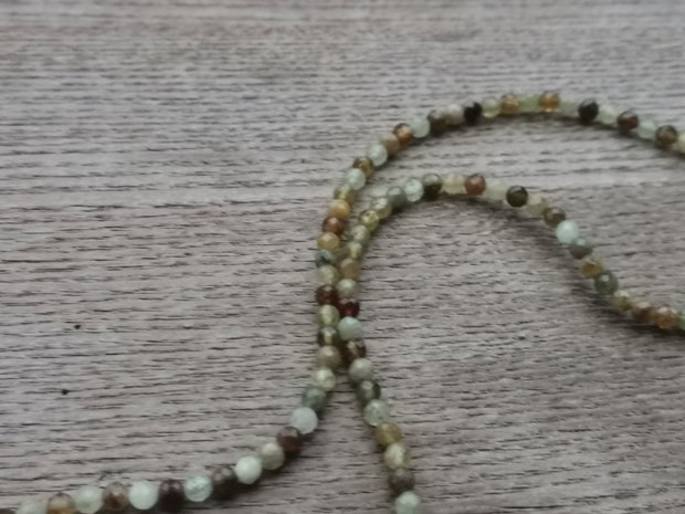 Colier granat verde & perle de cultura