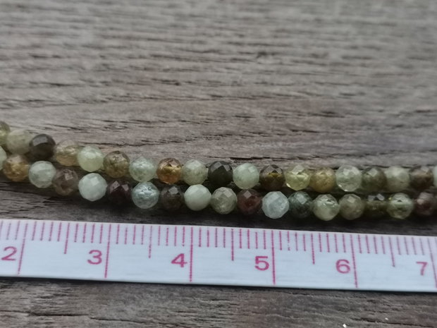 Colier granat verde & perle de cultura