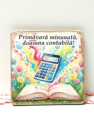 Martisor personalziat pentru contabila, economist