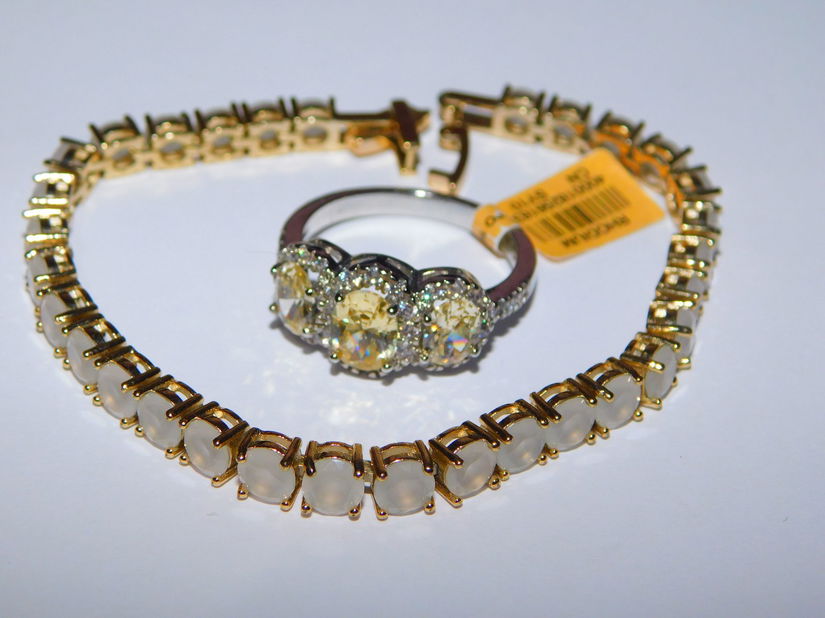 Inel nou,   citrin ,etichete atasate,  bratara noua piatra lunii, 2 produse elegante