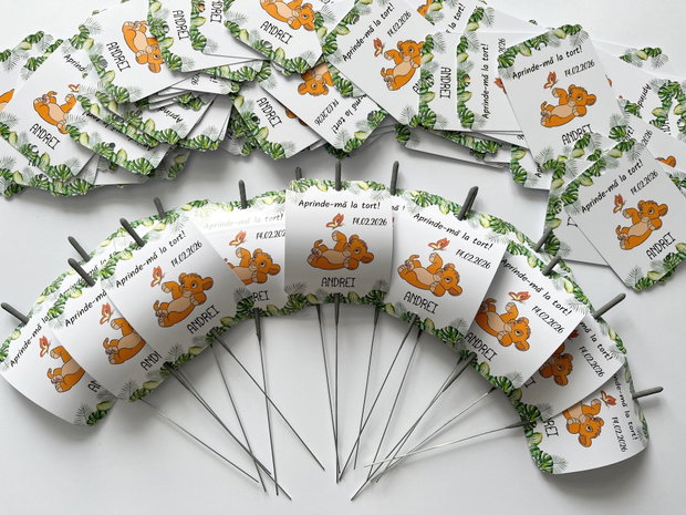 Etichete artificii mână personalizate  tematică Simba