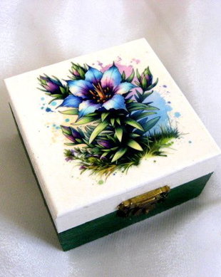 Cutie din lemn decorata 51402