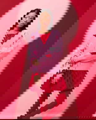 Medicine cardigan cu adaos de lână