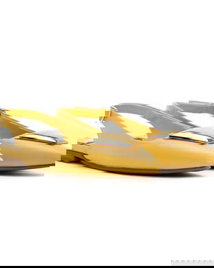 Sandale dama, din piele naturala, talpă joasa, culoare galbena, Derimod, masura 36