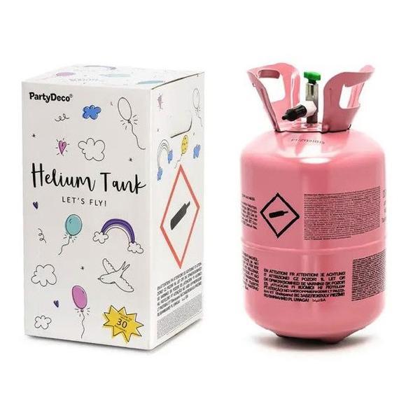 Butelie cu Heliu, &bdquo;ISP&rdquo;, 0,20 m3, Capacitate umflare 30 baloane, Roz
