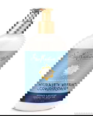 Balsam hidratant reparator cu miere de Manuka si iaurt, Shea Moisture, 384 ml