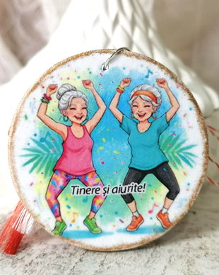 Martisor tip breloc, personalizat pentru antrenor fitness, zumba