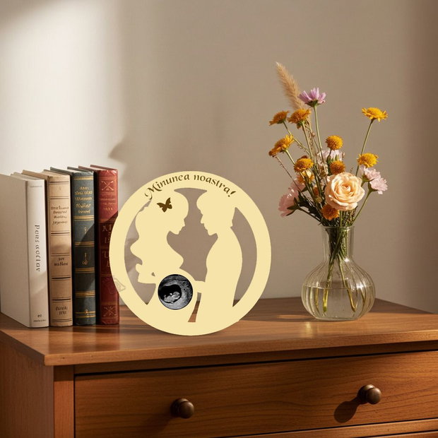 Rama foto de birou pentru ecografie,Personalizat Gravat