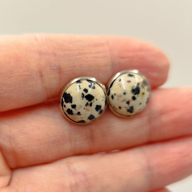 Butoni camasa cu jasp dalmatian, 4598