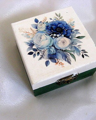 Cutie din lemn decorata 51406
