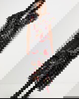 AllSaints fustă cu in CAYA