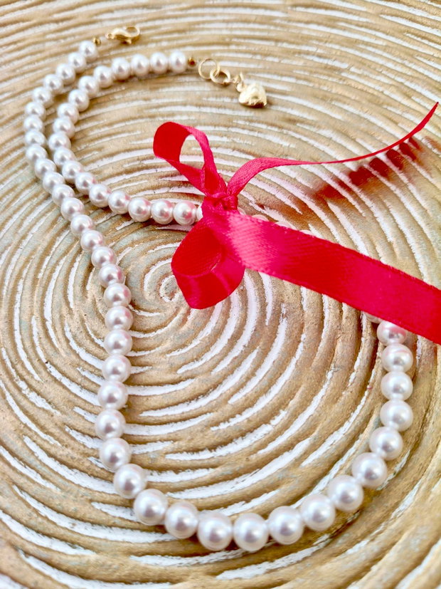 Colier MARTISOR perle de Mallorca albe