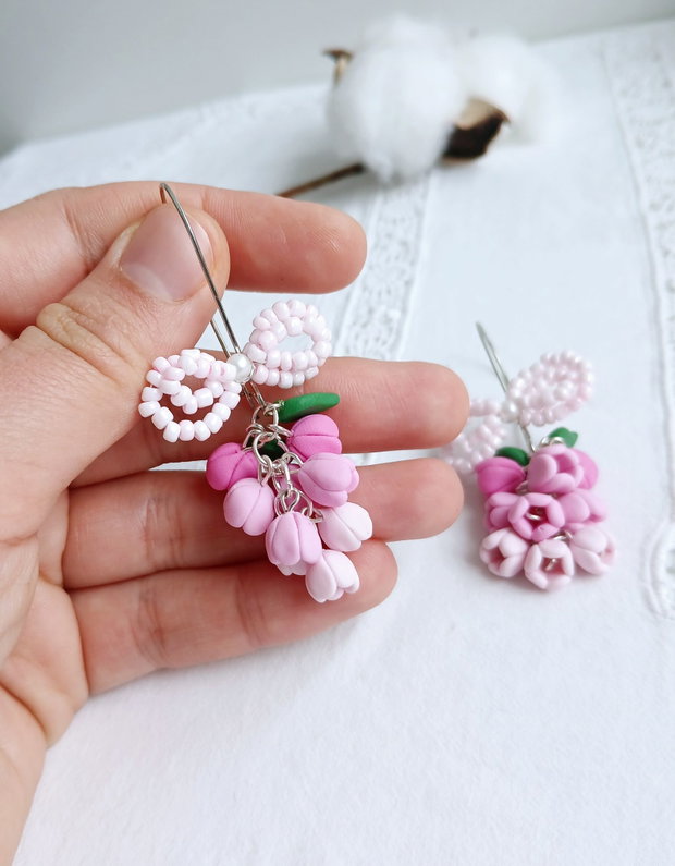 Cercei Pink Lilac
