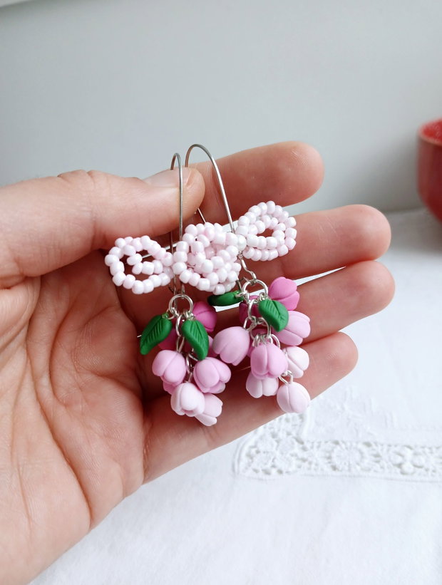 Cercei Pink Lilac