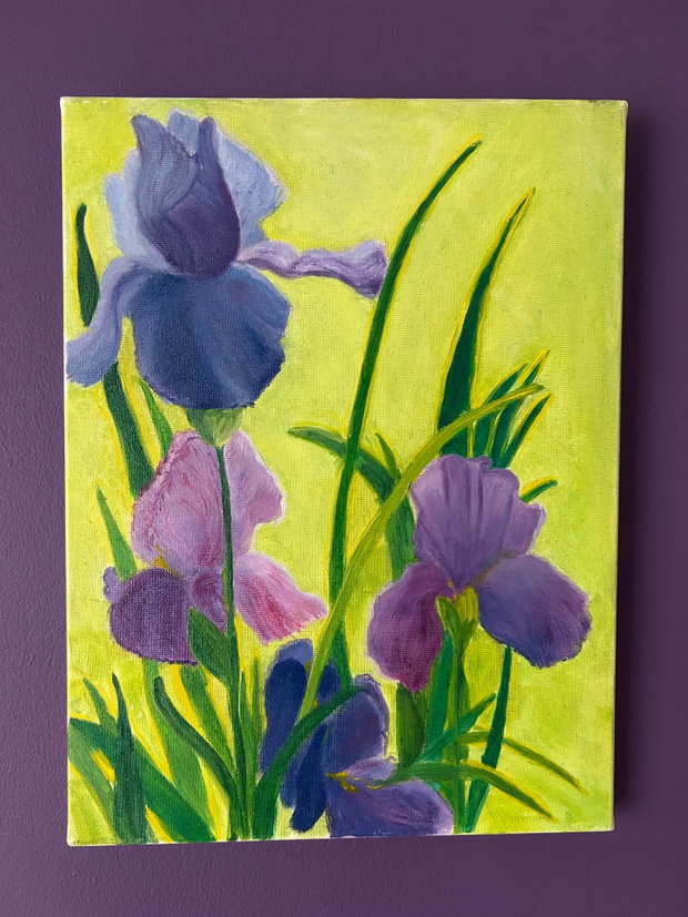 Violet Iris - Tablou in ulei cu irisi