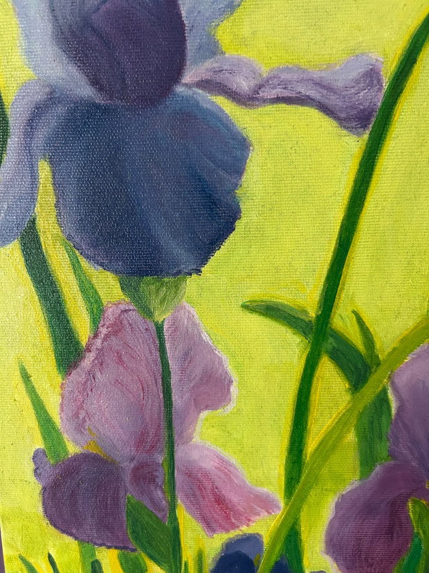 Violet Iris - Tablou in ulei cu irisi
