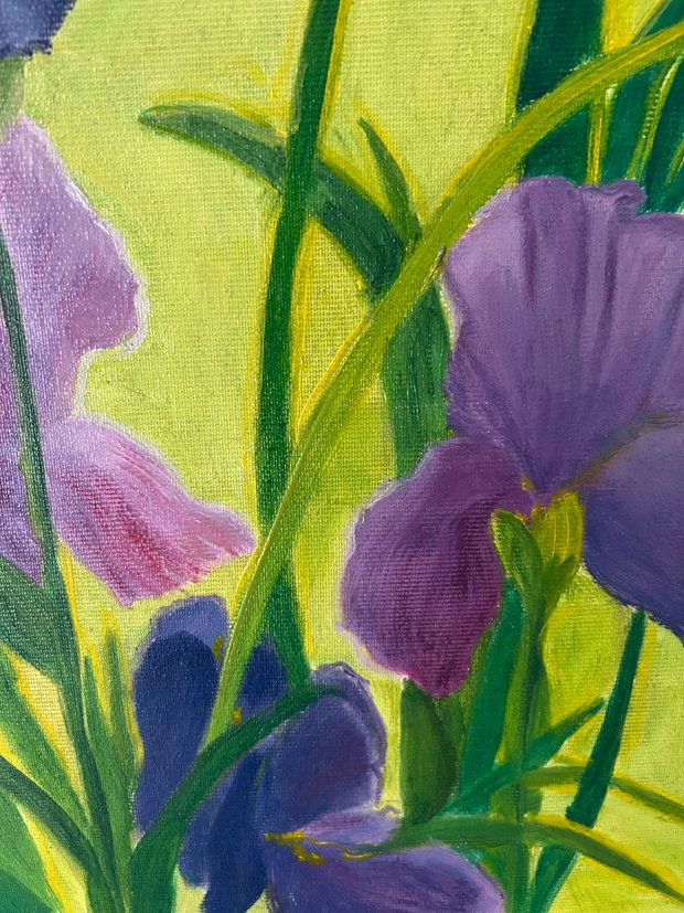 Violet Iris - Tablou in ulei cu irisi