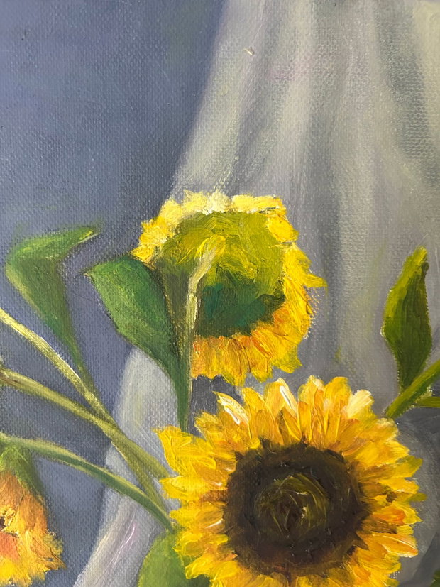Sunflowers - tablou in ulei cu floarea soarelui