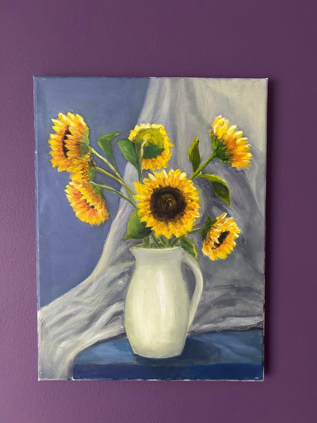 Sunflowers - tablou in ulei cu floarea soarelui