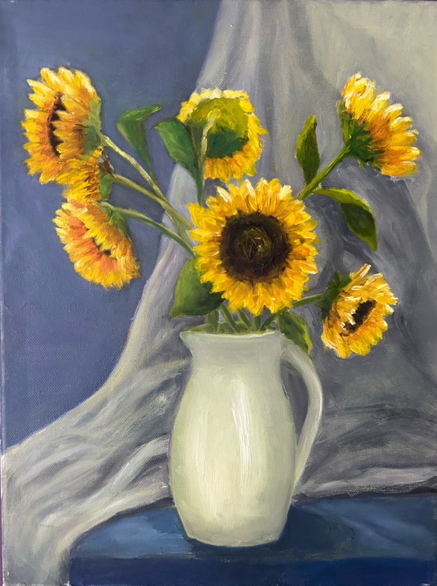 Sunflowers - tablou in ulei cu floarea soarelui