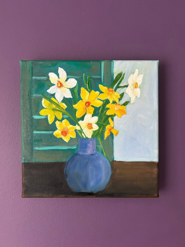 Daffodils - Tablou in ulei pe panza cu narcise