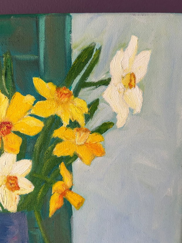 Daffodils - Tablou in ulei pe panza cu narcise