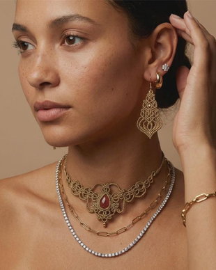 Set bijuterii regal victorian micromacrame Glitter