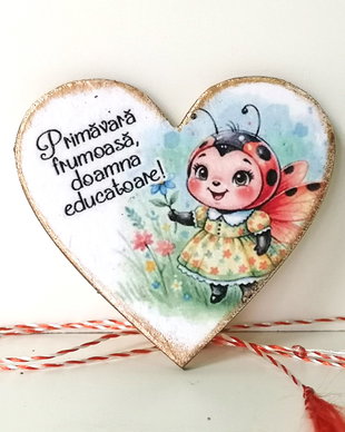 Martisoare personalziate educatoare, invatatoare -tema buburuze