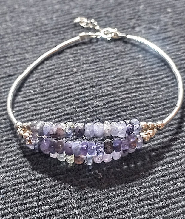 Bratara argint tanzanit boho chic trendy cadou