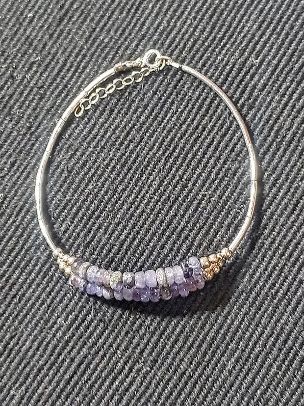 Bratara argint tanzanit boho chic trendy cadou