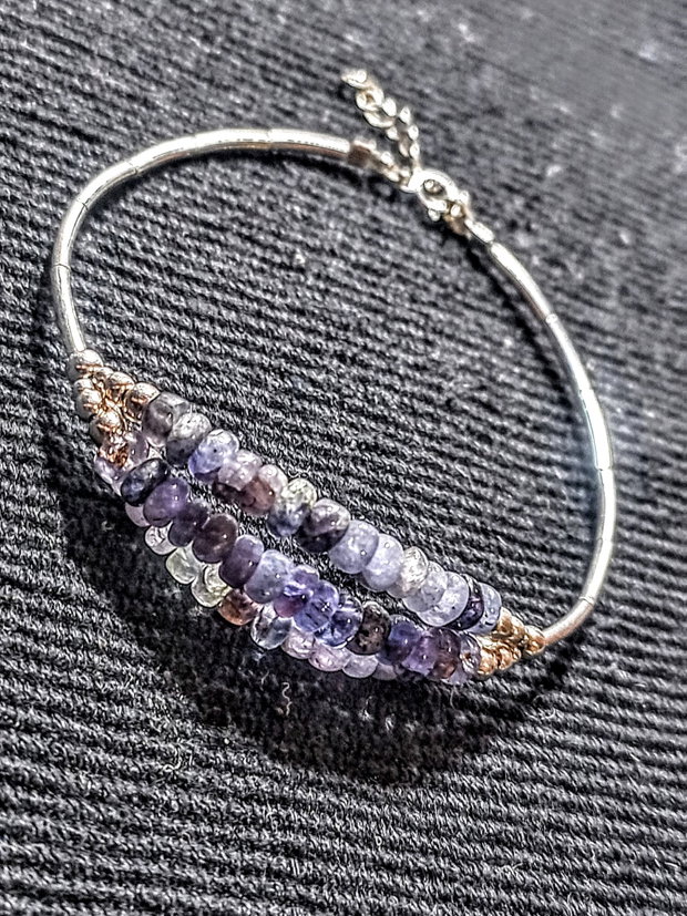Bratara argint tanzanit boho chic trendy cadou