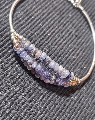 Bratara argint tanzanit boho chic trendy cadou
