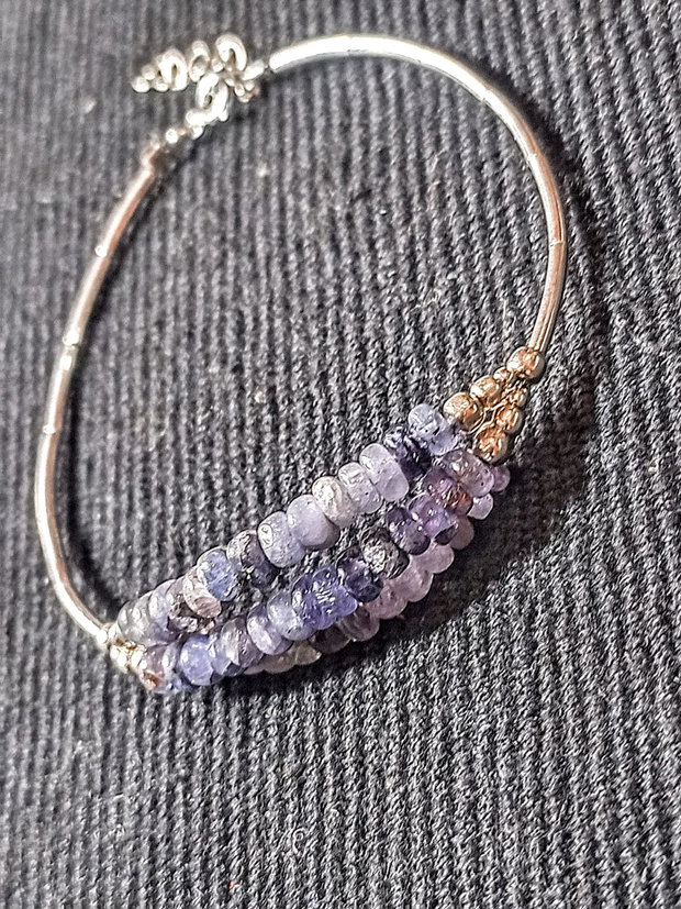 Bratara argint tanzanit boho chic trendy cadou
