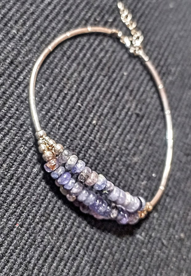 Bratara argint tanzanit boho chic trendy cadou
