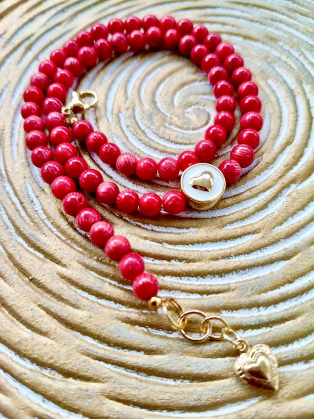 Colier CHOKER Coral rosu MARTISOR