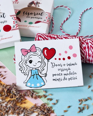 Martisor pentru educatoare magnet pictat manual cu mesaj