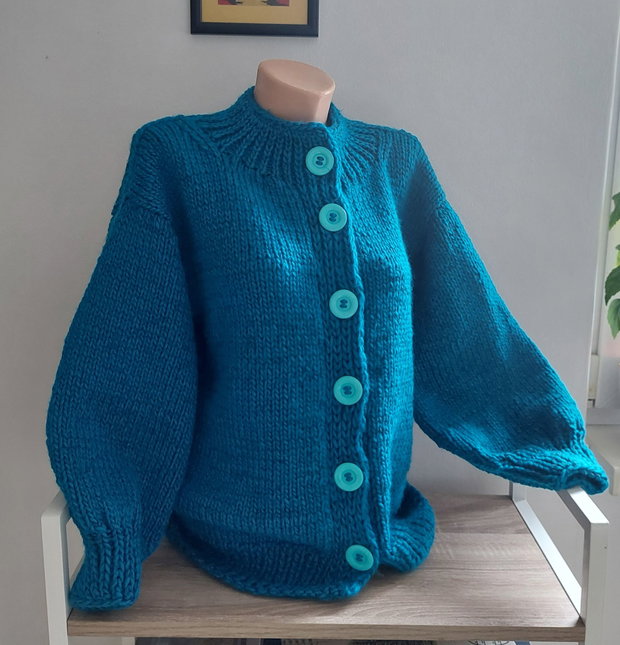 Jacheta Cardigan tricotat manual moale