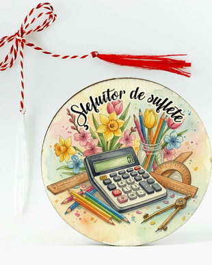 Mărțișor personalizat pentru profesoara de matematică