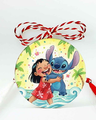 Mărțișor personalizat pentru copii cu Lilo și Stitch