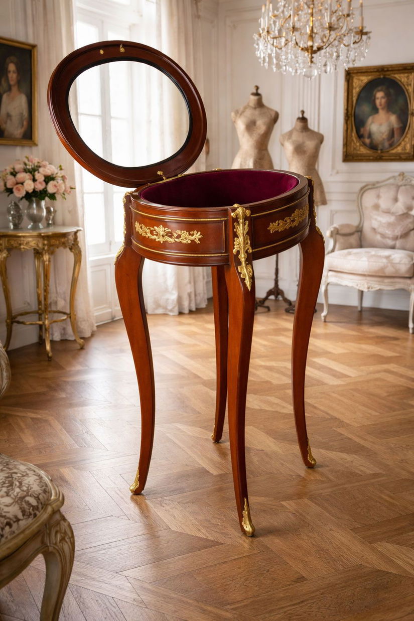 Vitrina bijuterii din lemn masiv furniruit