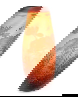 Libelule-vaza din sticla cameo