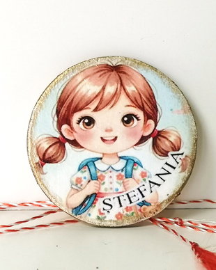 Martisor fetite personalizat cu nume